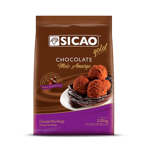 CHOC.SICAO MEIO AMARGO GOLD GOTAS 2,05KG CRD-EZ-8002912-B06, GOLD, - Chocolates e Sobremesas